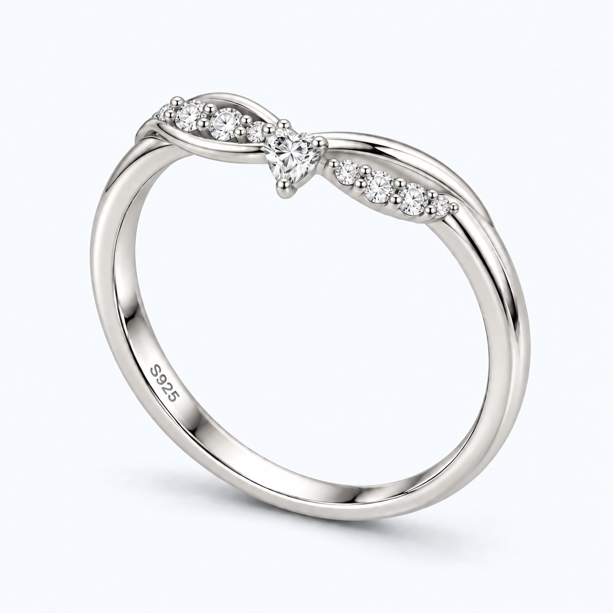 Entwined Heart ring