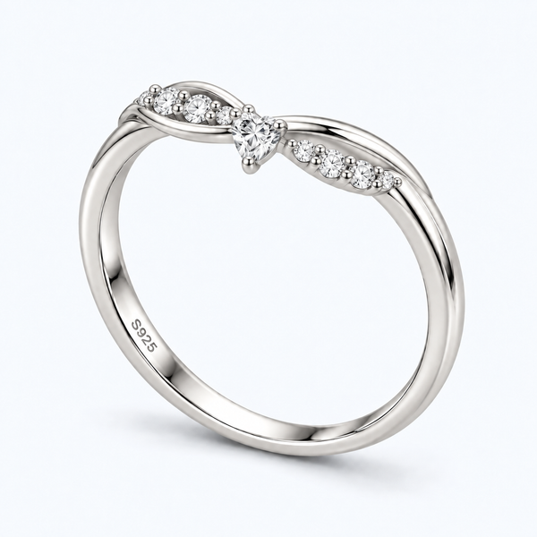 Entwined Heart ring